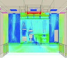 Air flow simulation CG for filling chamber design